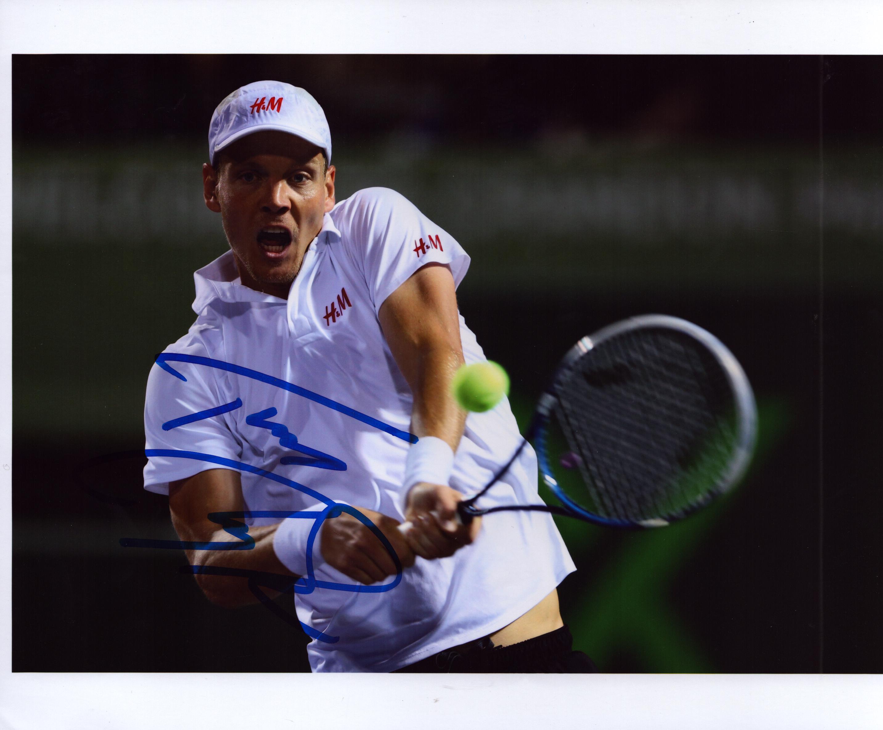 TOMAS BERDYCH signed Tennis 8x10 Photo