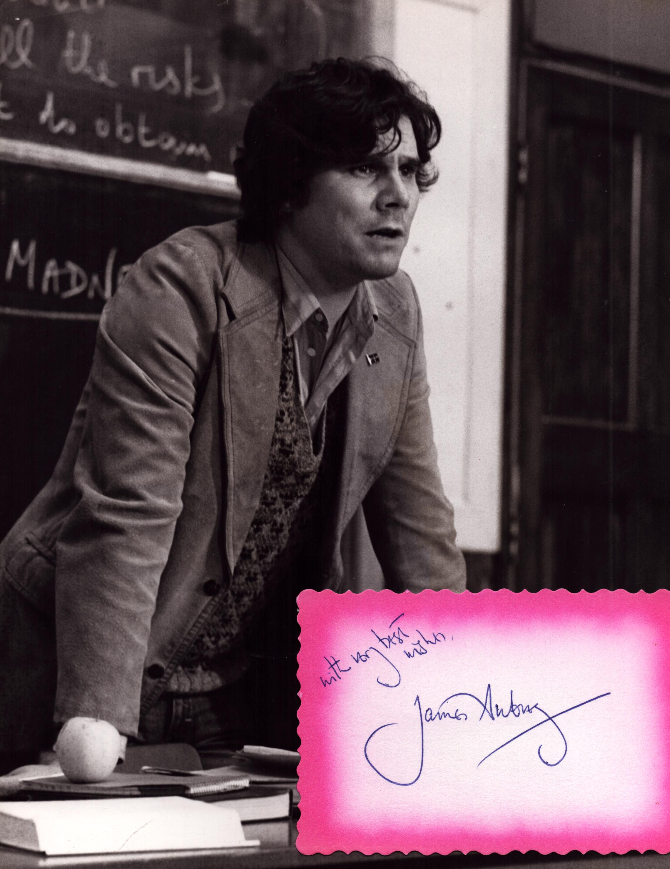 JAMES AUBREY (1947-2010) Lord of the Flies Actor signed Card with 8x10 Photo