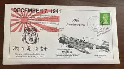 WW2 Lt Col N J Fortier USA WW11 Ace signed 50th Anniv Air Raid Pearl Harbor cover. 7 Dec 1991 