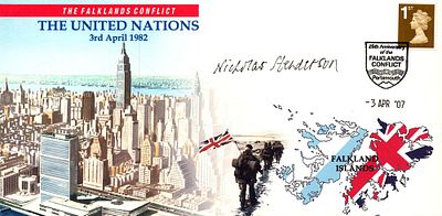 Ambassador Falklands War Nicholas Henderson signed The Falklands Conflict The United Nations 
