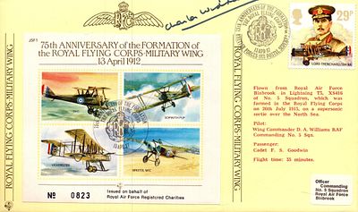 WW2 Battle of Britain Air Commodore Charles Widdows signed 75th Anniversary of the Formation of 