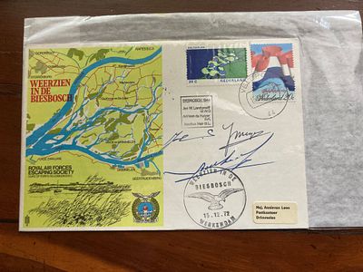 ES3c The Biesbosch Signed Three Dutch WW11 operators RAF Escaping Society cover. Personally 