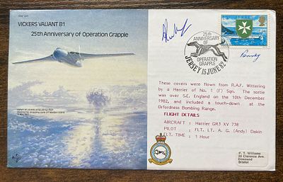 Atom Bomb Lord Penney OM KBE & Grp. Cpt Hubbard OBE DFC RAF Vickers Valiant Bomber Cover. 1982 