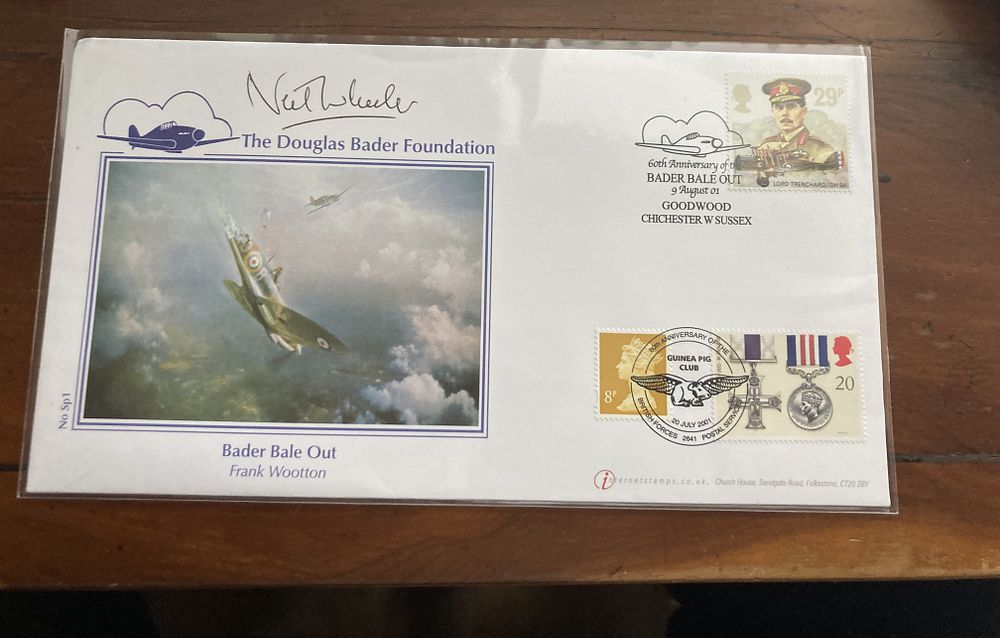 WW2 RAF ACM N Wheeler FDC DSO AFC CO 236 Sqn signed Internetstamps Bader FDC. Internetstamps 