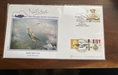 WW2 RAF ACM N Wheeler FDC DSO AFC CO 236 Sqn signed Internetstamps Bader FDC. Internetstamps 