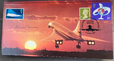 Concorde Flown Handel Davies CB signed 30th ann of Concorde Filton Bristol 2 Mar 1999 Concorde 