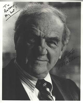 Karl Malden signed 10x8 inch black and white photo Dedicated