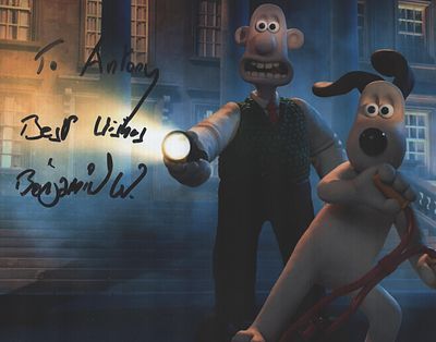 Ben Whitehead signed 10X8 inch colour photo from Wallace and Gromit dedicated