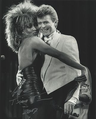 Tina Turner signed in 10x8 inch black and white photo