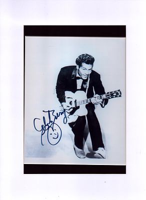 Chuck Berry signed 10x8 black and white photo, mounted.