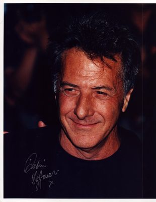 Dustin Hoffman signed 8x10 colour photo.