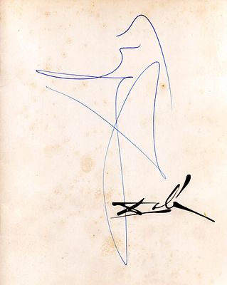 Salvador Dali signed exhibition catalog 7x8.5, 12 pages for his 1972 Holograms Conceived by Dali.