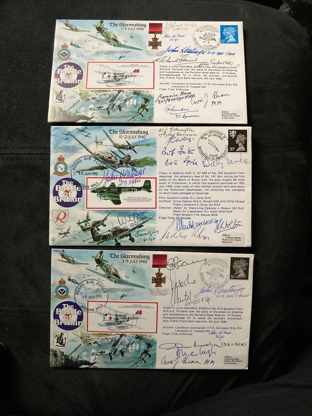 Battle of Britain fighter aces signed cover collection RARE 18 different pilots MM winner, some 