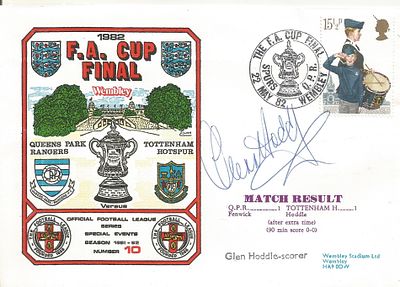 Football Glen Hoddle signed rare 1982 FA Cup match day Dawn cover. He scored in the 1:1 game 