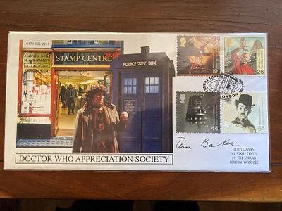 Dr Who Tom Baker signed Appreciation Society Scott Official Millennium FDC. Thomas Stewart 