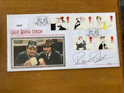 Ronnie Barker signed Benham official 1996 Heroes of Comedy FDC BLCS142. Ronald William George 