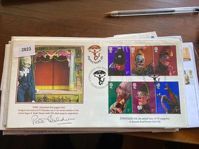 Actor Peter Baldwin signed official Puppets Puppeteers UK official FDC. Good condition Est.