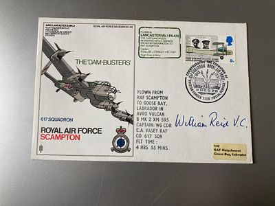 WW2 Bill Reid VC signed scarce 1970 RAF Scampton Avro Lancaster cover The Dambusters, SC36 