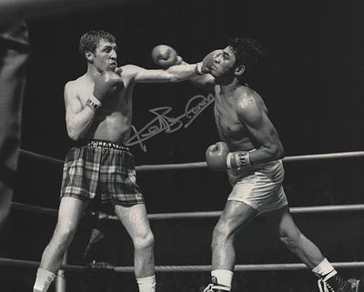 Ken Buchanan signed 10X8 inch black and white photo