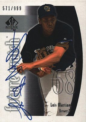Luis Martinez signed Trading card