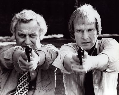 John Thaw signed 10X8 inch black and white photo