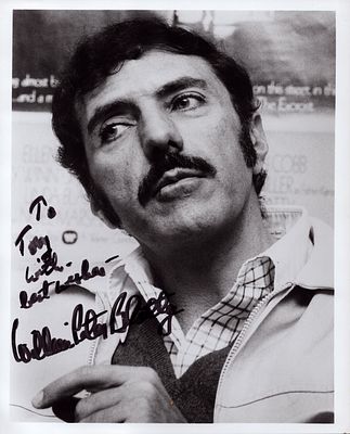 William peter Blatty signed 10X8 inch black and white photo dedicated