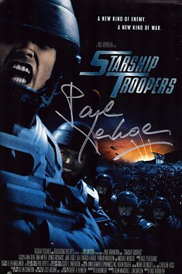 Paul Verhoeven signed 12 by 8 inch colour photo.
