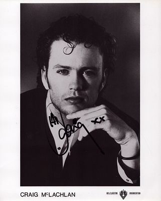 Craig McLachlan Signed 10X8 inch black and white