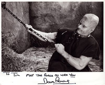 Dave Prowse Signed 10X8 inch black and white photo dedicated