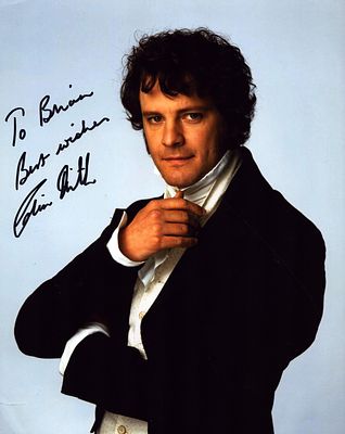 Colin Firth Signed 10X8 inch colour photo dedicated
