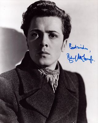 Richard Attenborough Signed 10X8 inch black and white photo