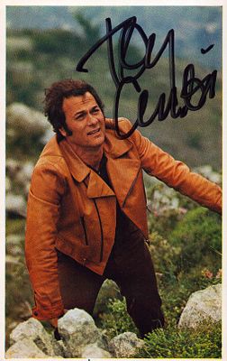 Tony Curtis signed 6x4inch colour photo.
