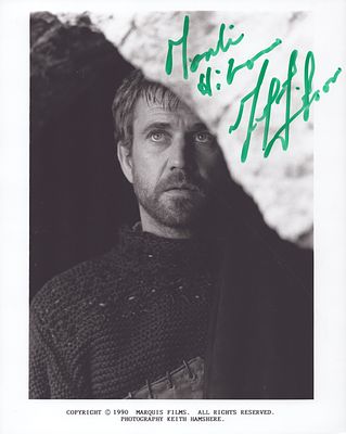 Mel Gibson signed10x8inch black and white photo.
