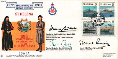 Sir Henry Leach Admiral of the Fleet, Sir Julian Oswald Admiral & Sir Michael Livesay Admiral 