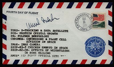 NASA Space Shuttle Astronaut Michel Tognini signed FDC PM Akron, OH 44309 28 JAN 1987 Resnik 
