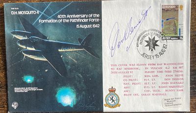 WW2 Escaper WW2 RAF AVM Don Bennett Pathfinders Chief Signed Mosquito bomber cover. Good 