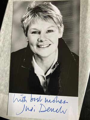 James Bond M Dame Judi Dench signed 6 x 4 b/w photo. Dame Judith Olivia Dench (born 9 December 