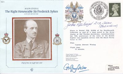 CMD2 RAF Series Sir F. Sykes Signed John Keatings Gunner 219 Sqn Battle of Britain. 13 Apr 87 