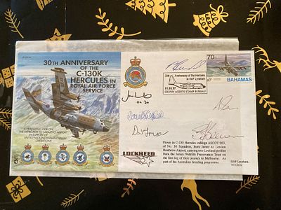 WW2 RAF Artist David Shepherd Signed 30th Anniv of the C-130K Hercules in RAF Service FDC. 38 