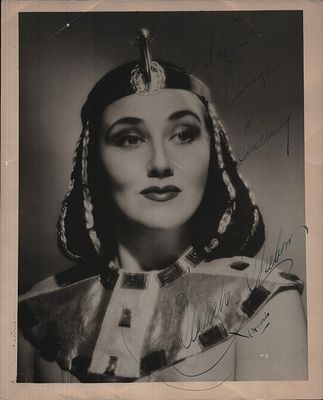 Blanche Theobom Signed 10X8 inch black and white photo soprano.