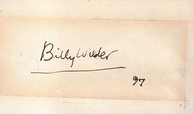 Billy Wilder Signature Piece Approximate Size 5x3 inch