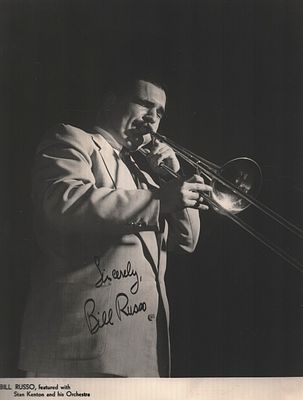 Bill Russo signed 10x8 inch black and white photo.