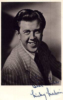 Mickey Medwin signed 6X4 inch black and white.