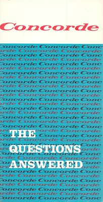 Concorde The questions answered booklet.