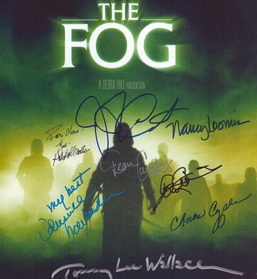Nancy Loomin Charles Cyphers, Tommy Lee Wallace and four others signed the Fog 16x12 inch 