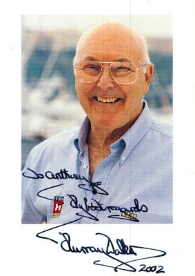 Murray Walker signed 6x4 inch colour photo Dedicated.