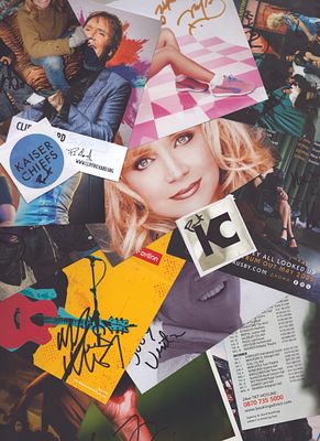 Pop music signed collection includes variety of photos and concert Flyers