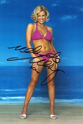 Melinda Messenger signed 12X8 inch colour glamour Photo