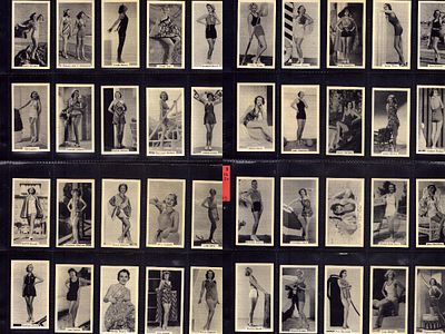 Murray's Bathing Belles Cigarette Card Collection Unsigned contains 40 cards