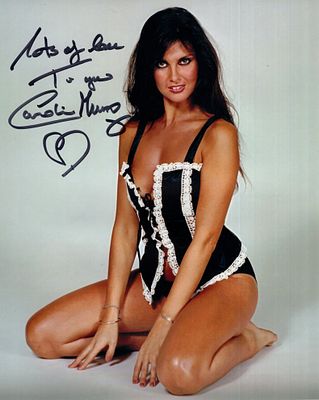 007 James Bond movie actress Caroline Munro signed very sexy lingerie colour 8x10 photo